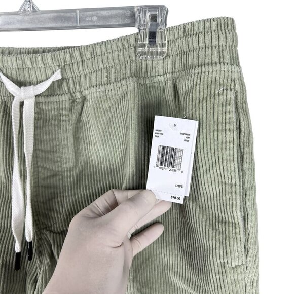 Buffalo David Bitton Mens L Sage Green Corduroy Haiden Shorts Summer Minimalist - Picture 12 of 16